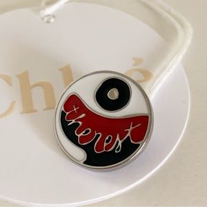 Chloe enameled pin brooch